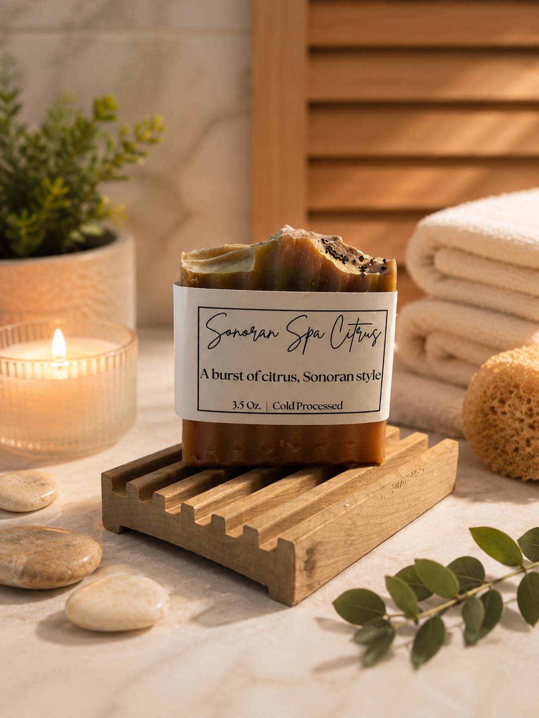 Sonoran Spa Citrus | Tallow Soap | Baja Cactus & Grapefruit Cold Process Soap | Handmade Artisan Soap