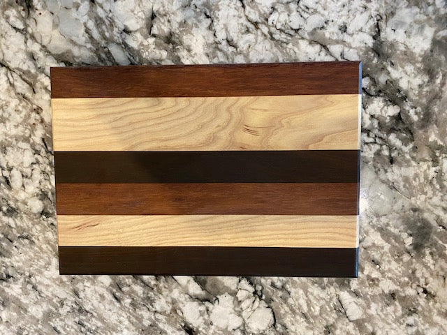 Wood Cutting Board Hickory, Granadillo, Roasted Walnut