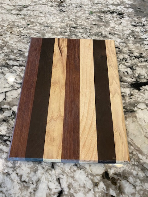 Wood Cutting Board Hickory, Granadillo, Roasted Walnut Option 2