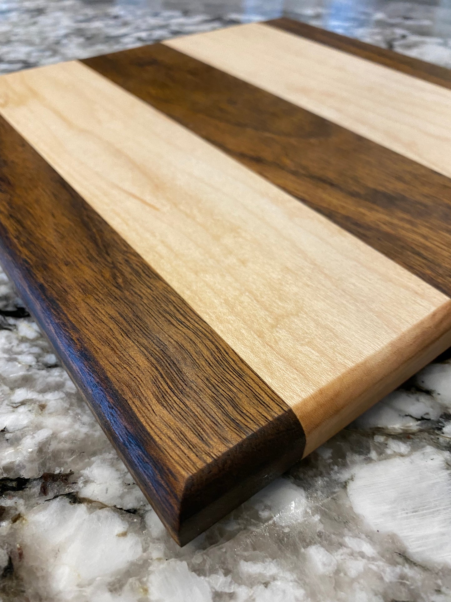 Wood Cutting Board Walnut and Maple 2 Piece Set