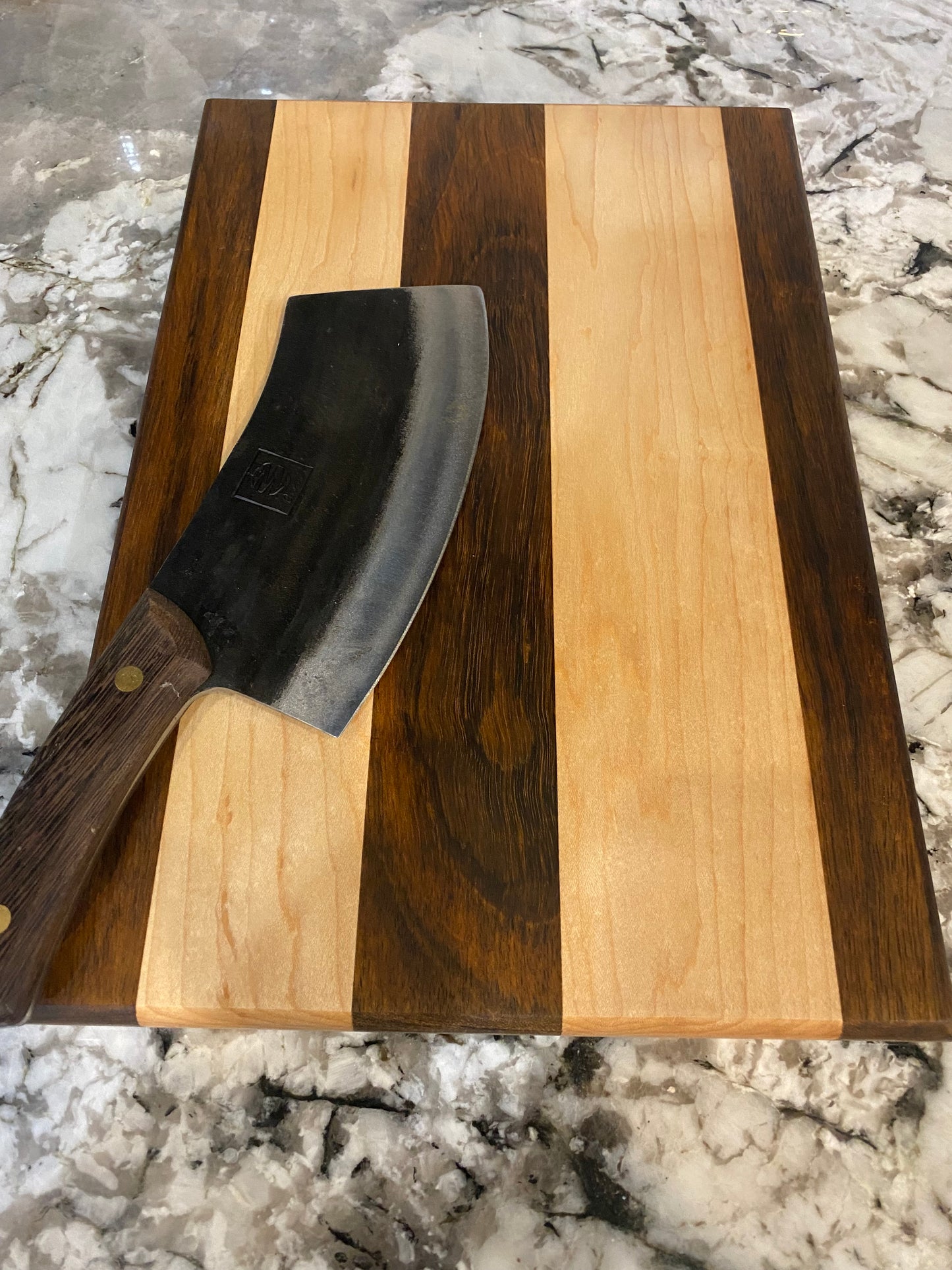 Wood Cutting Board Walnut and Maple 2 Piece Set