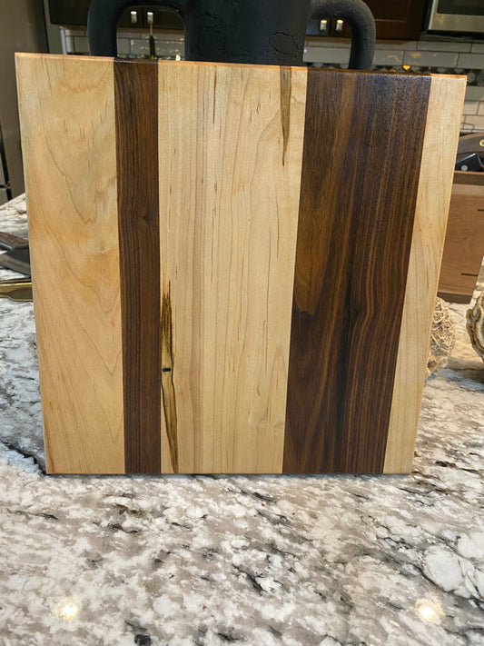 Custom Wood Cutting Board Maple and Premium Walnut