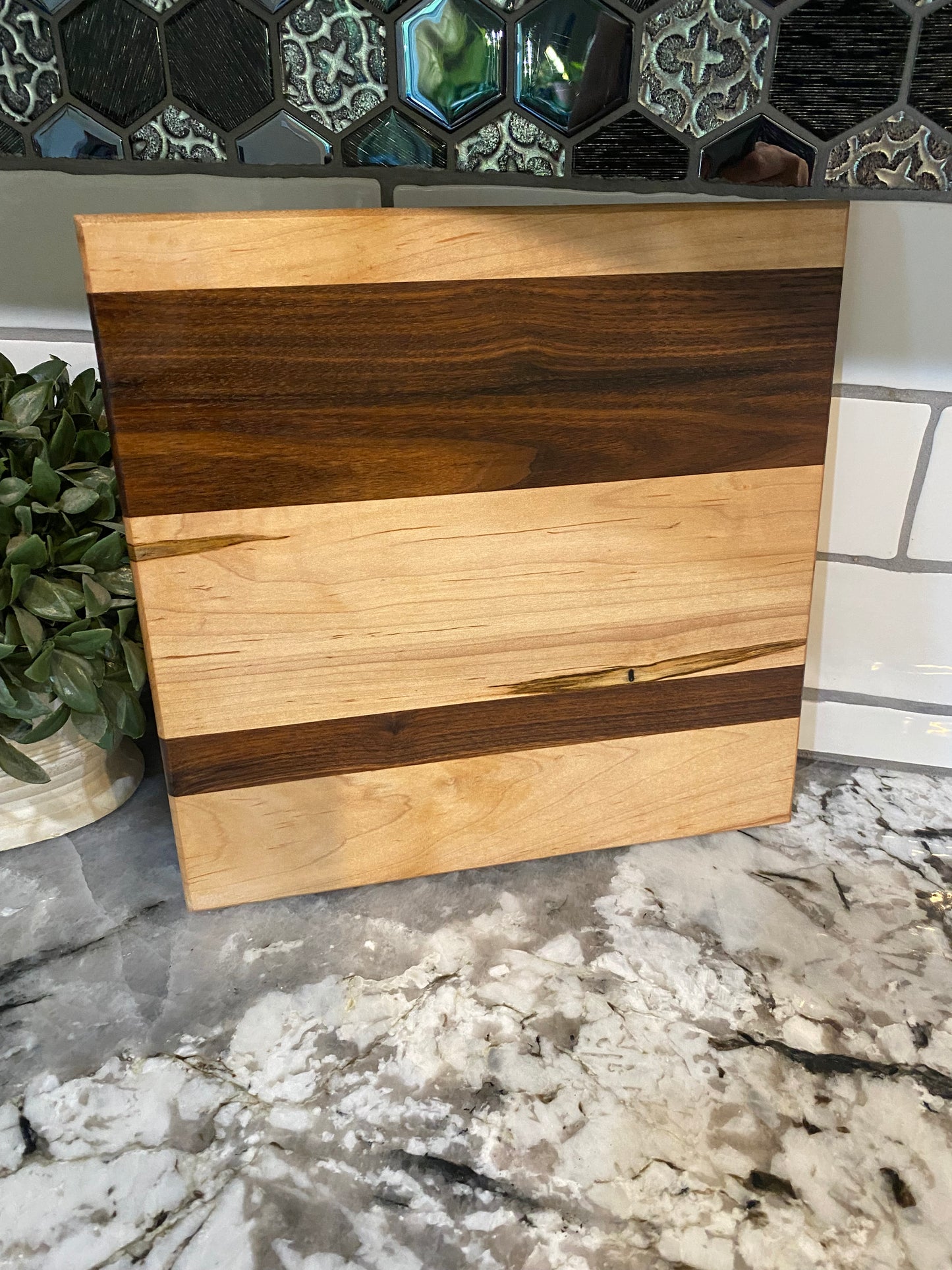 Custom Wood Cutting Board Maple and Premium Walnut