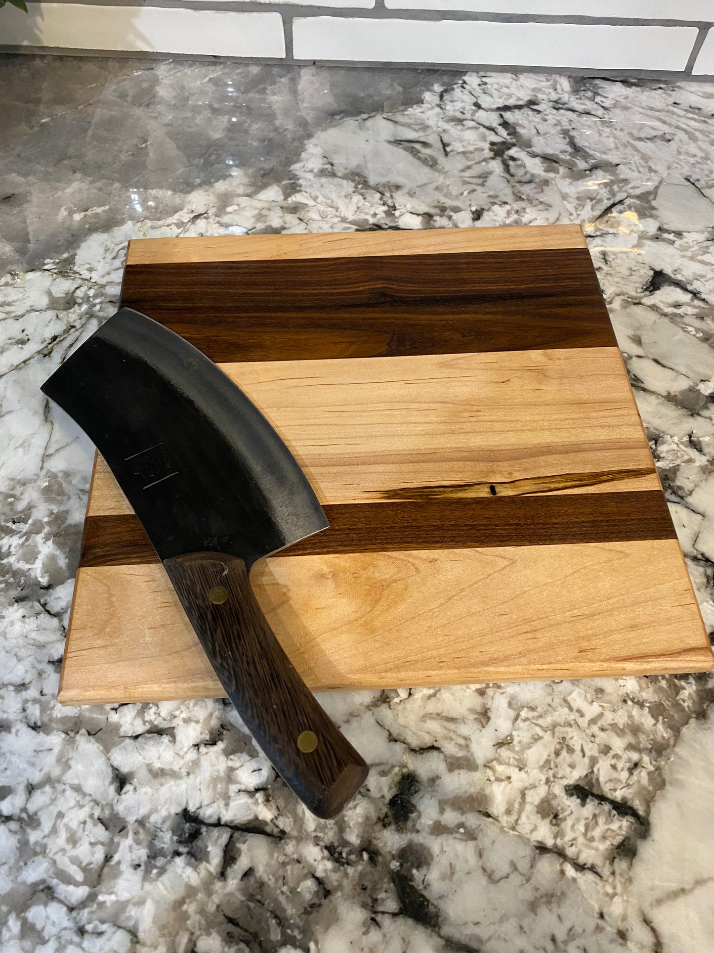 Custom Wood Cutting Board Maple and Premium Walnut