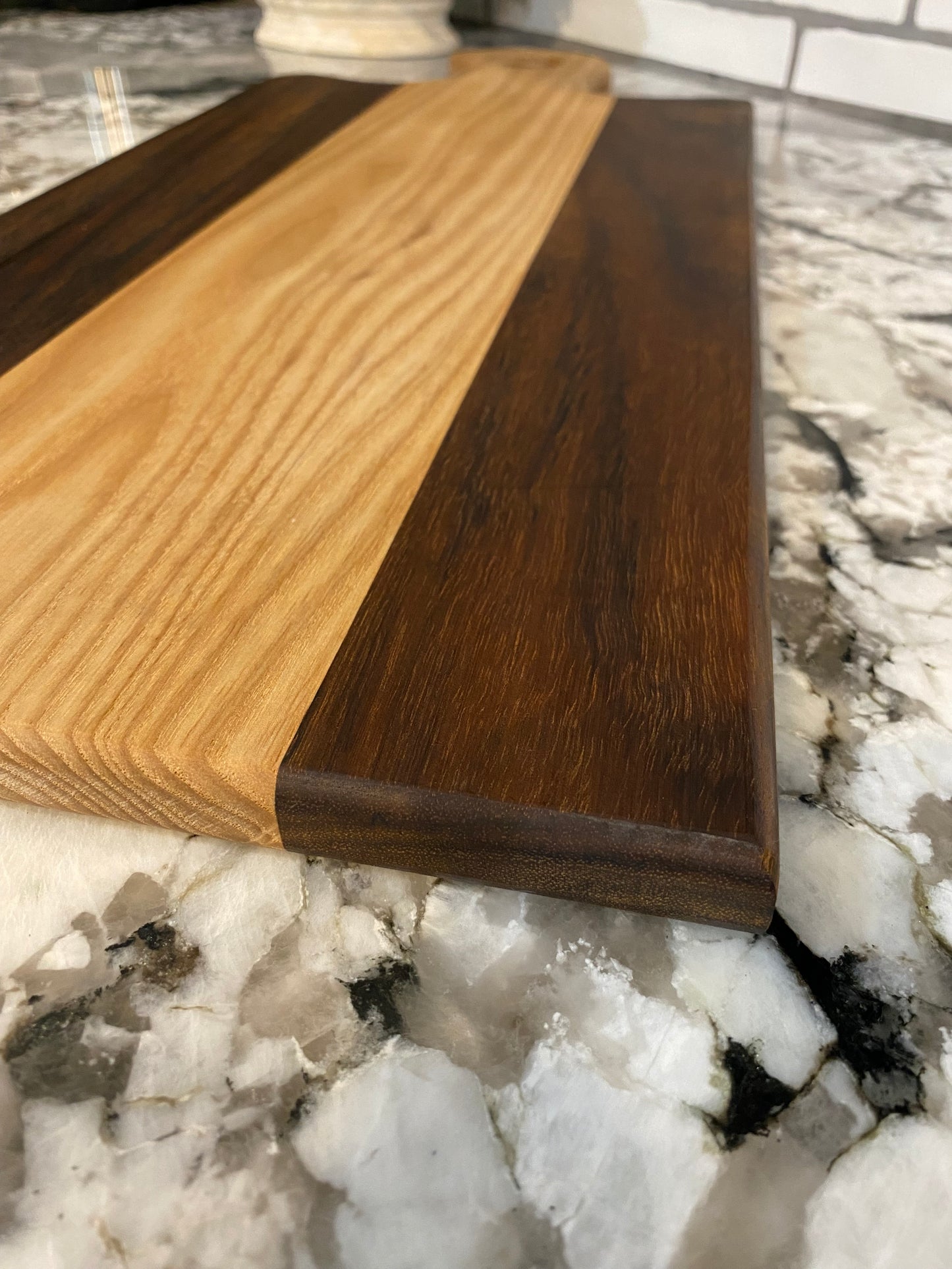 Charcuterie Board Long featuring Hickory and Premium Walnut