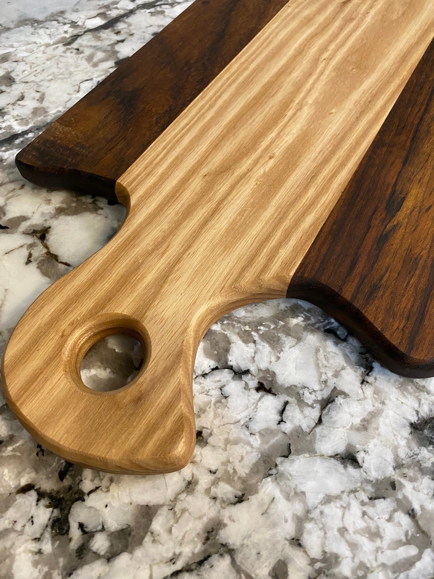 Charcuterie Board Long featuring Hickory and Premium Walnut