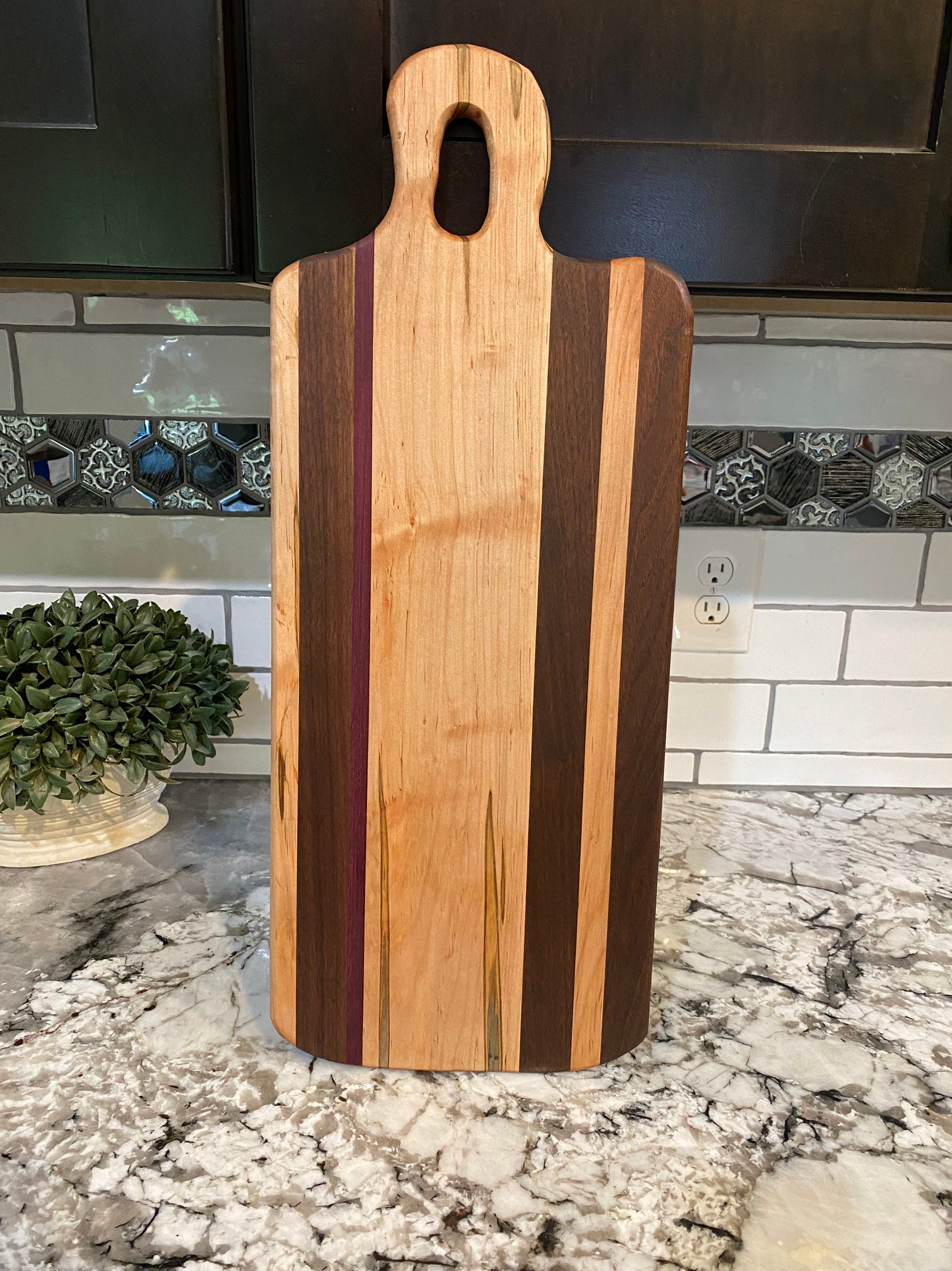 Ambrosia Maple, Purple Heart, and Roasted Walnut Charcuterie Board