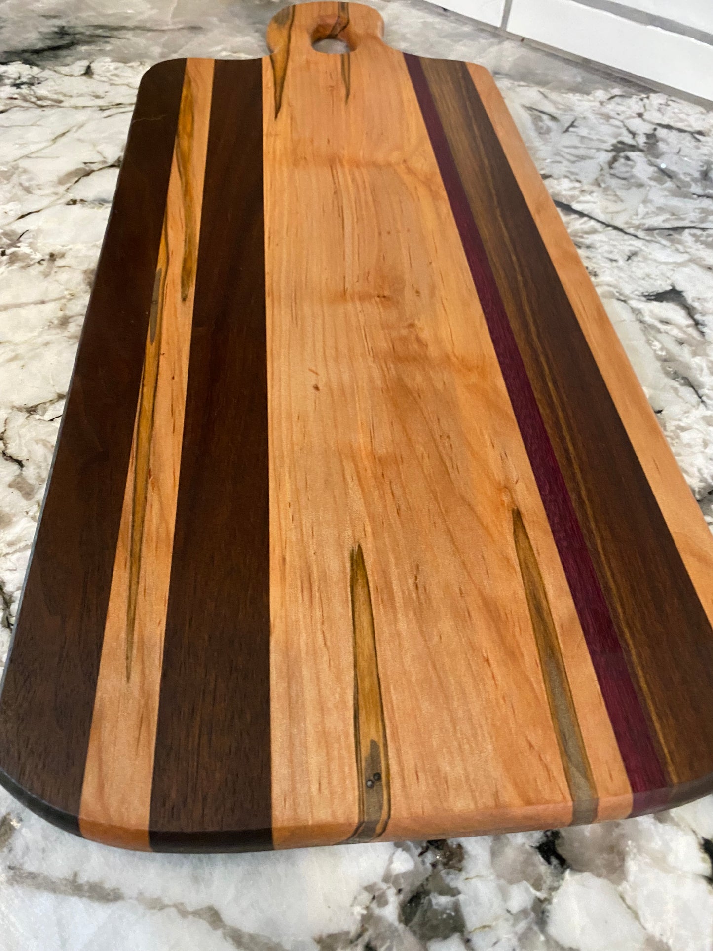 Ambrosia Maple, Purple Heart, and Roasted Walnut Charcuterie Board