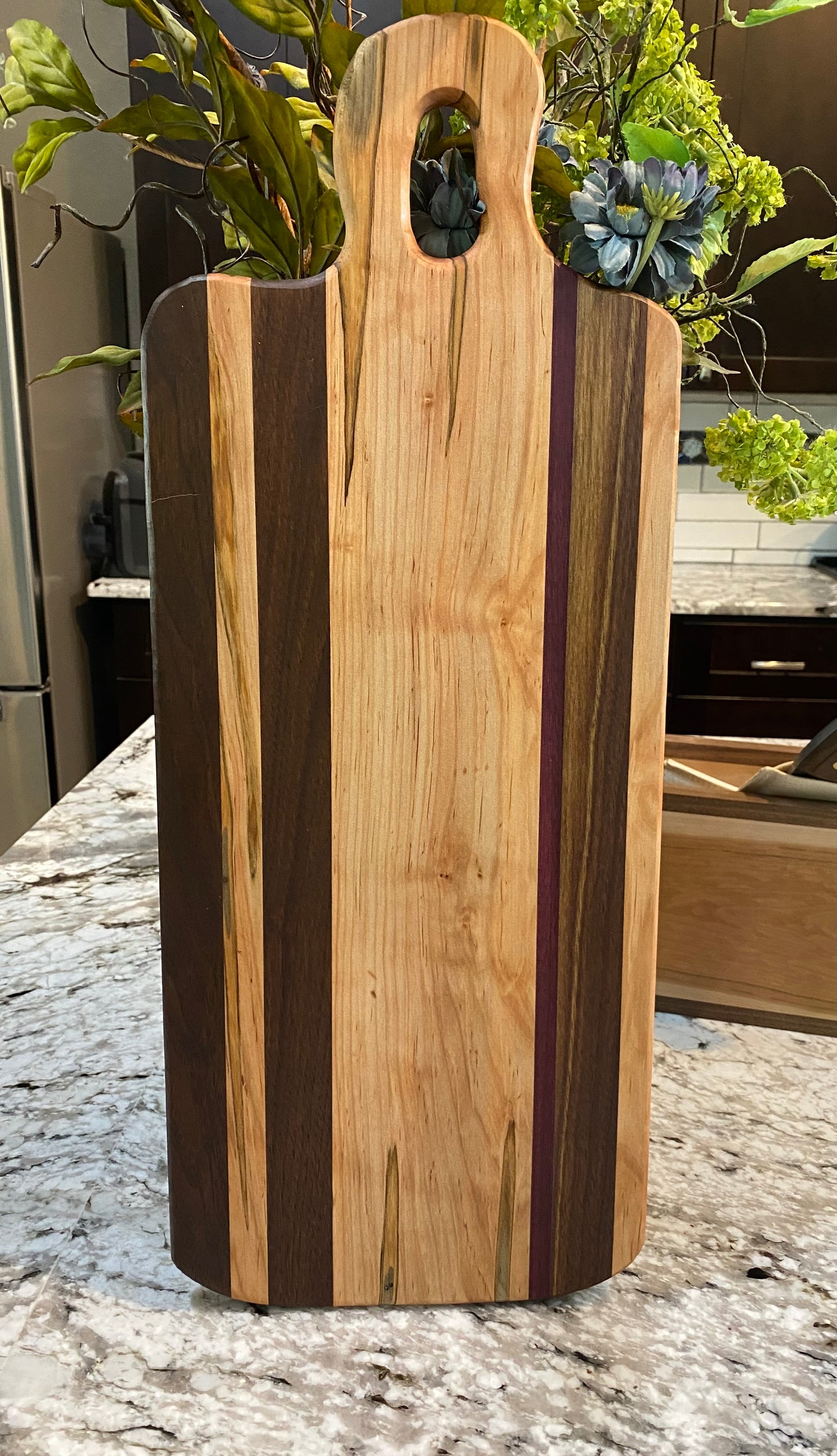 Ambrosia Maple, Purple Heart, and Roasted Walnut Charcuterie Board