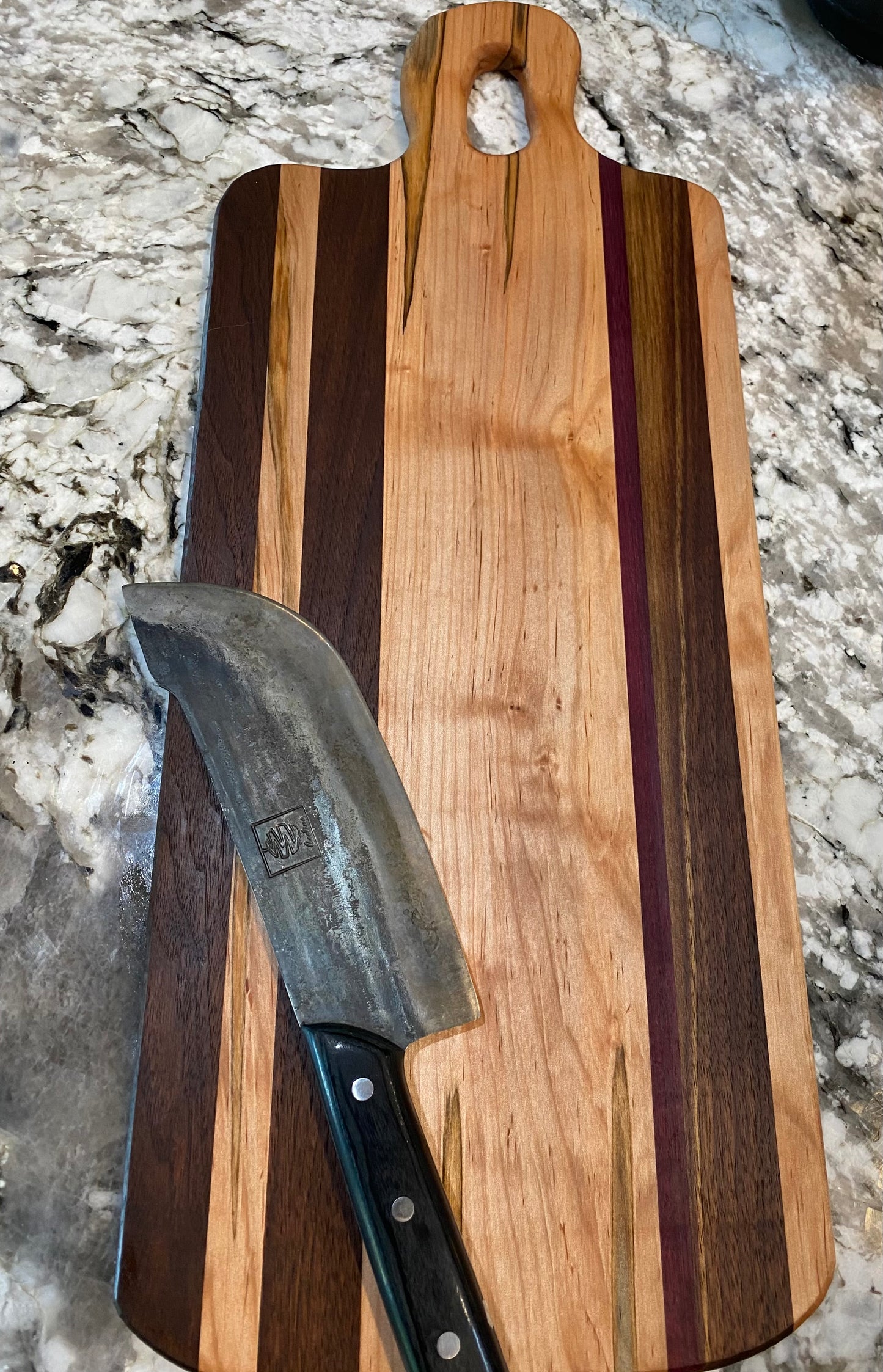 Ambrosia Maple, Purple Heart, and Roasted Walnut Charcuterie Board