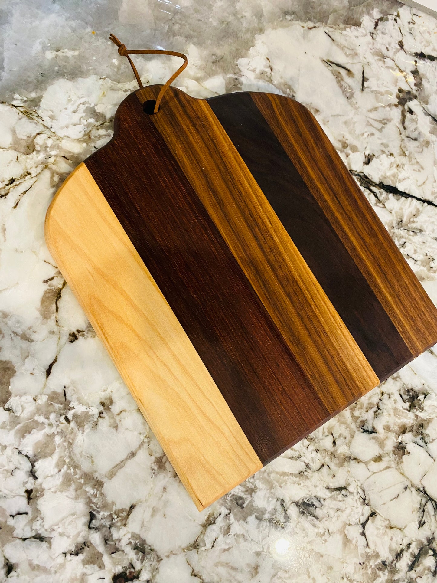 Exotic Wood - Baby Timber cutting board made with Maple, granadillo, walnut and morado