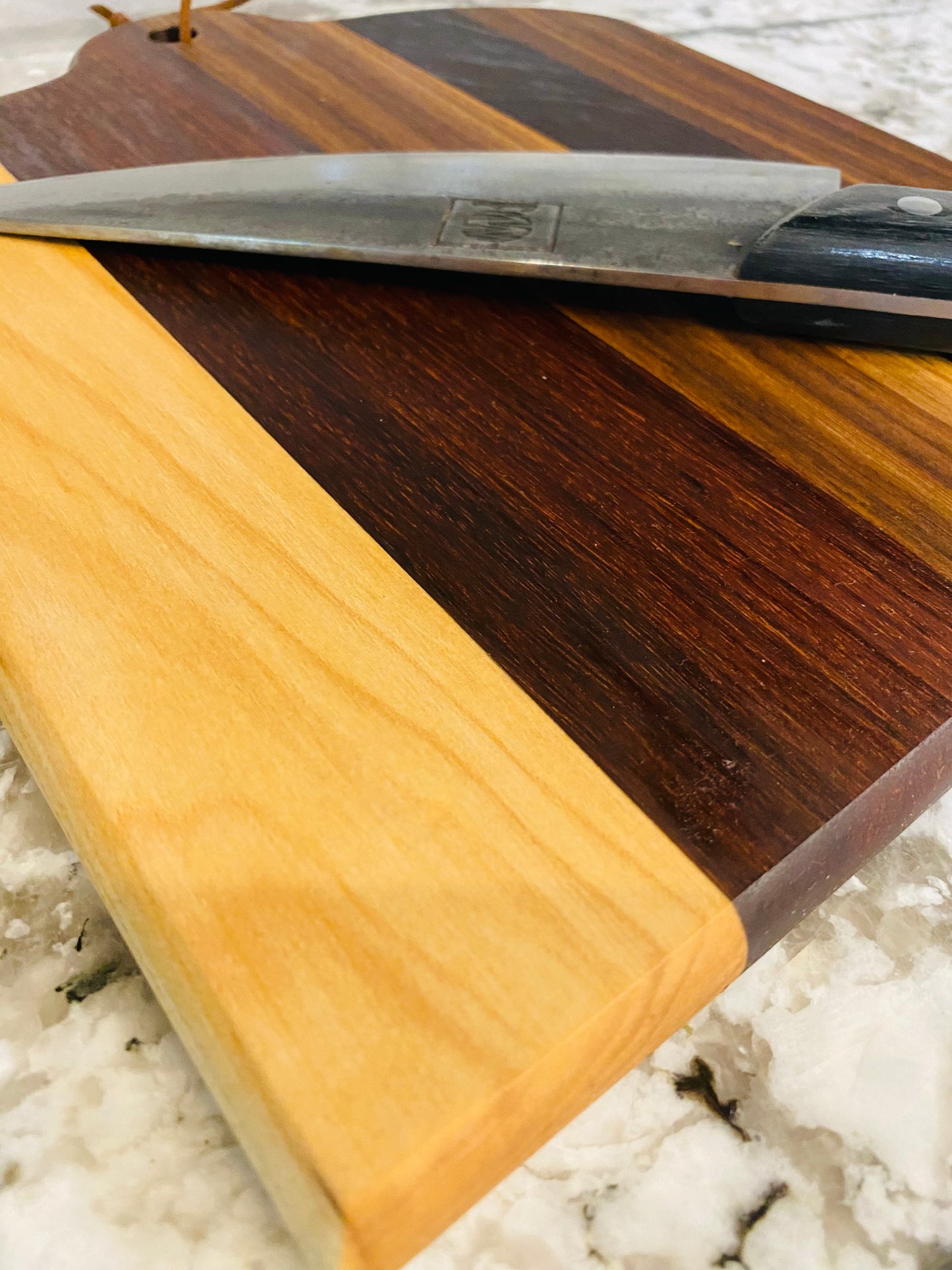 Exotic Wood - Baby Timber cutting board made with Maple, granadillo, walnut and morado