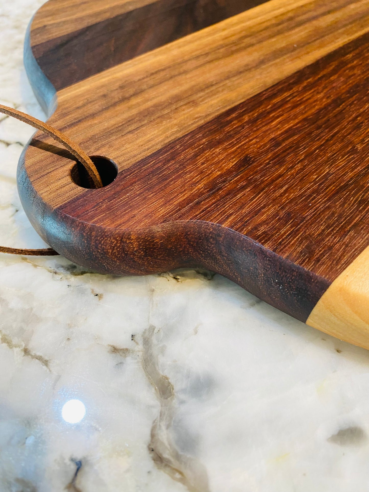 Exotic Wood - Baby Timber cutting board made with Maple, granadillo, walnut and morado