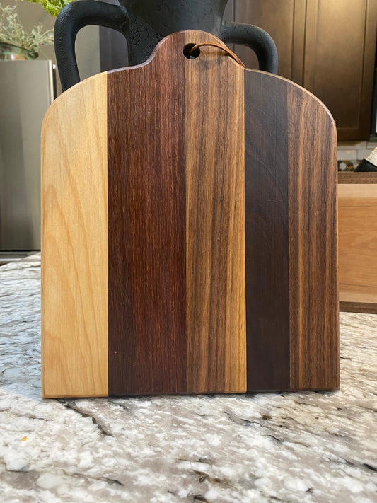 Exotic Wood - Baby Timber cutting board made with Maple, granadillo, walnut and morado