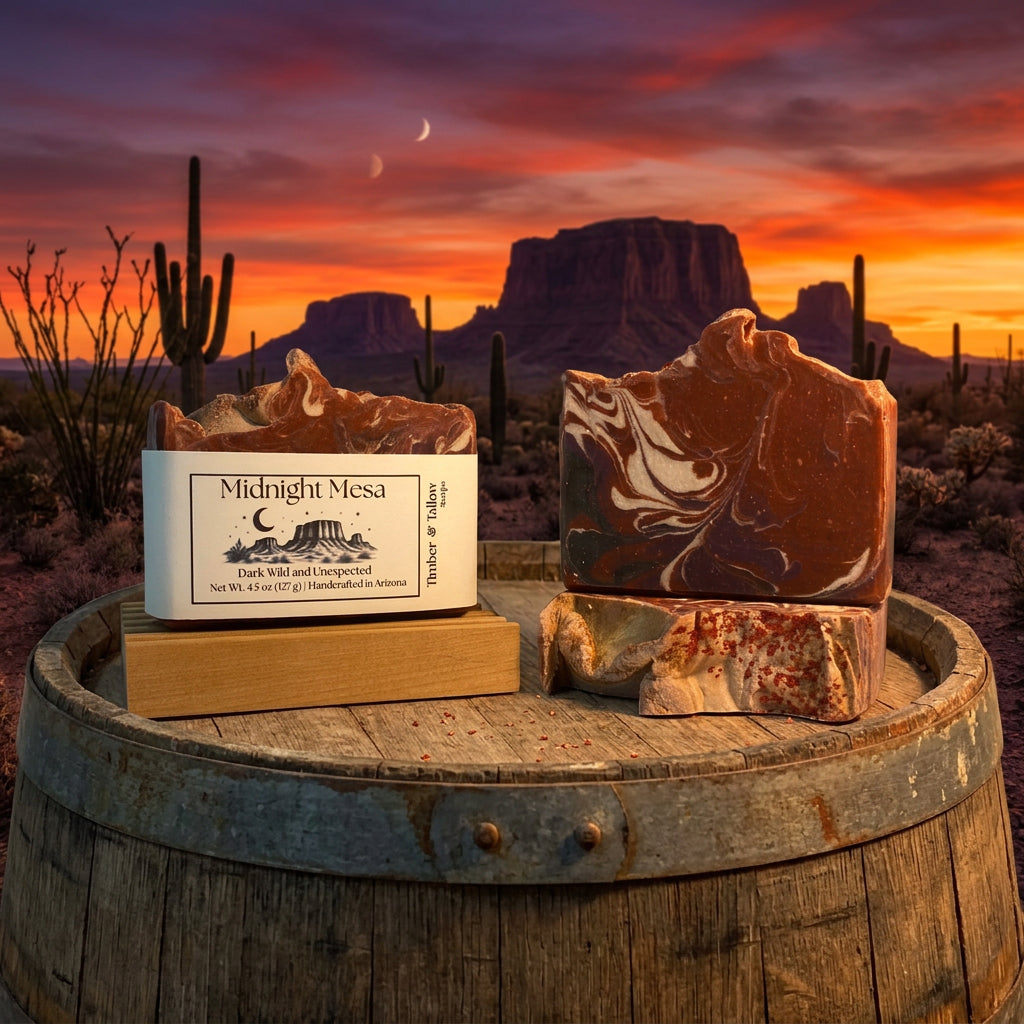 Midnight Mesa | Tallow Soap | Black Currant Absinthe | Artisan Soap