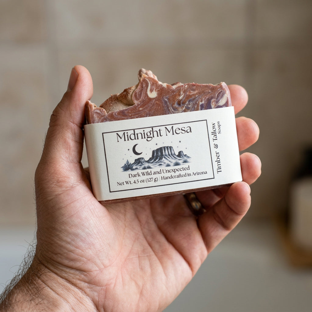 Midnight Mesa | Tallow Soap | Black Currant Absinthe | Artisan Soap