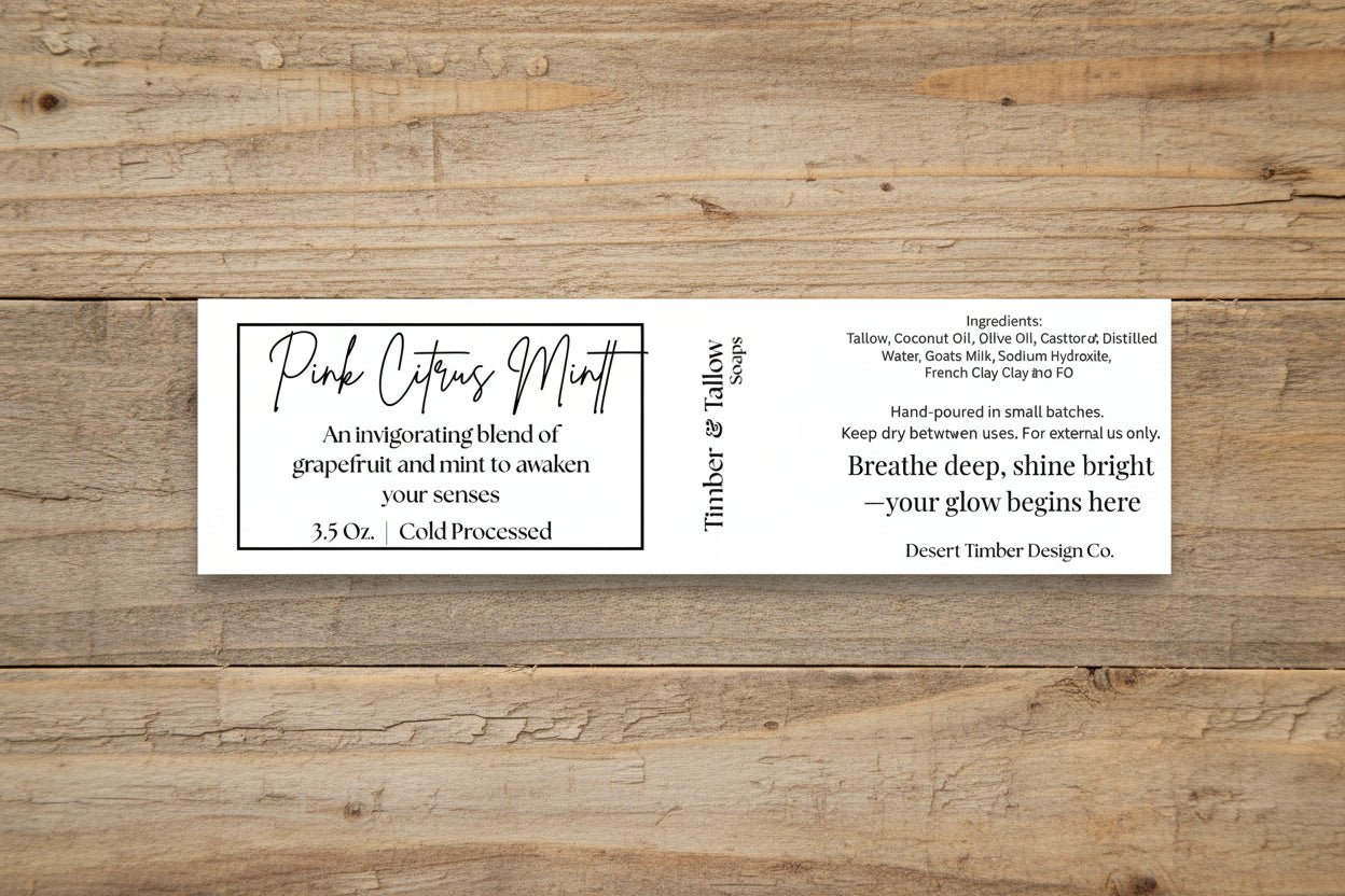 Product label with text and branding information on a white background