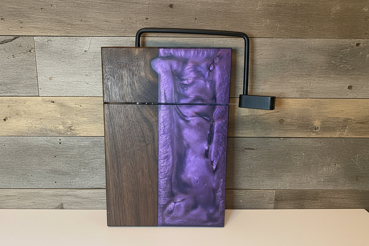 Purple resin cheese board