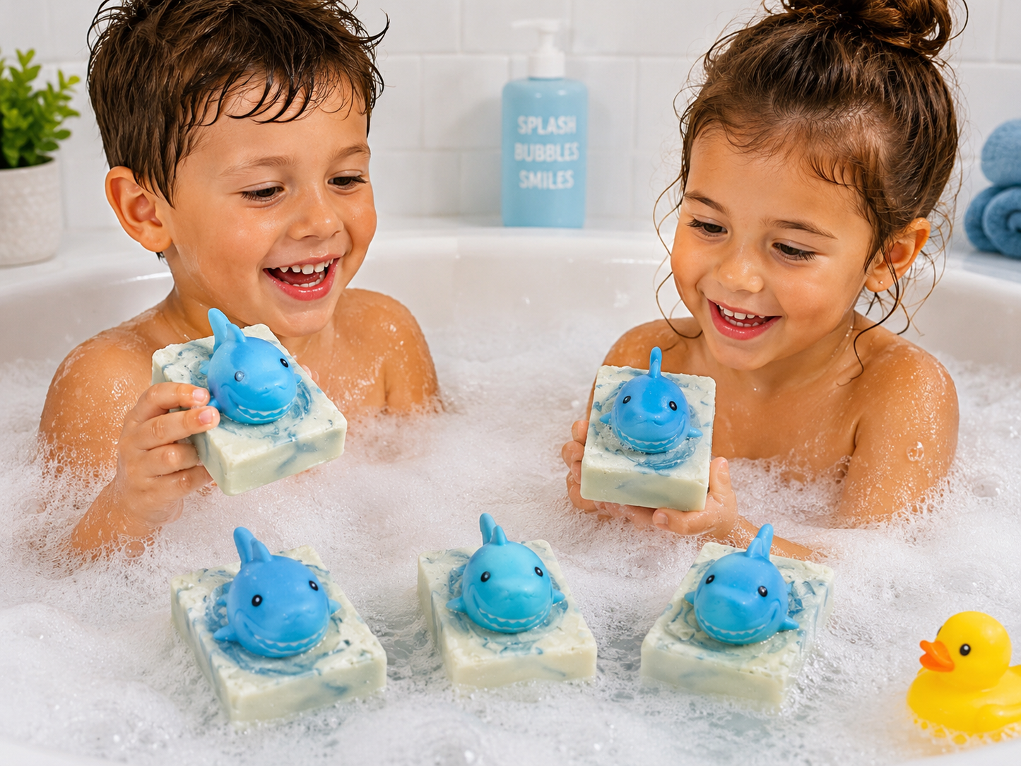 Shark Attack Kids Soap | Tallow Soap | Smores Fragrance | Handmade Artisan Soap