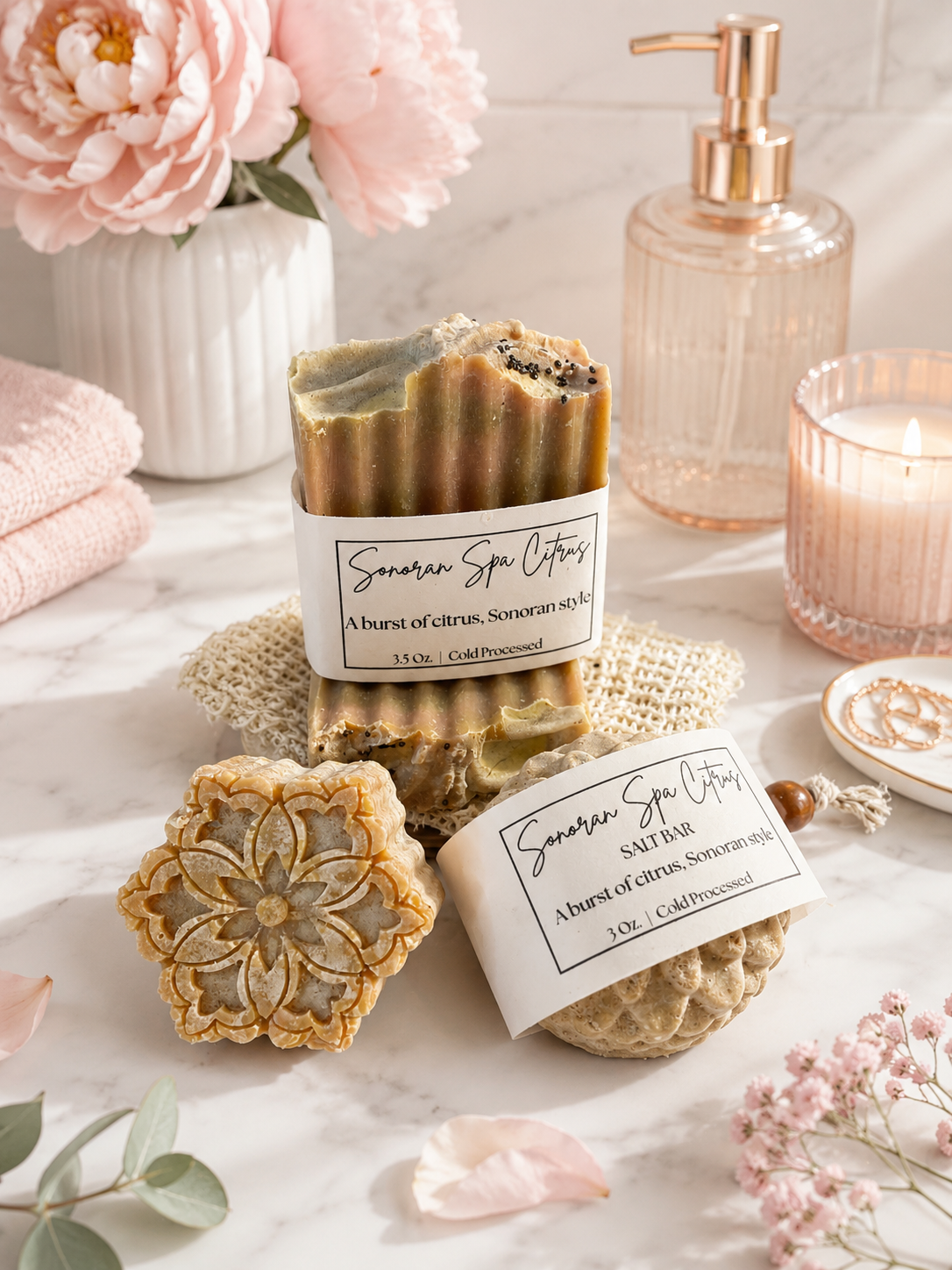 Sonoran Spa Citrus | Tallow Soap | Baja Cactus & Grapefruit Cold Process Soap | Handmade Artisan Soap